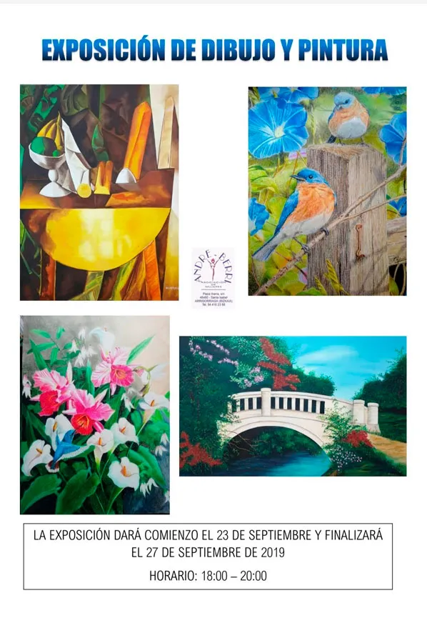Exposición de dibujo y pintura 2019 de Andre Berri