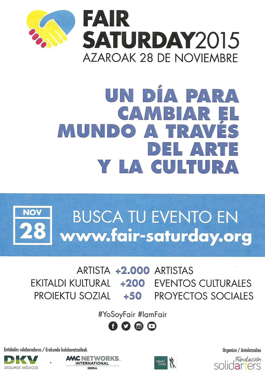 Fair Saturday, evento de apoyo a ONG, artistas y cultura